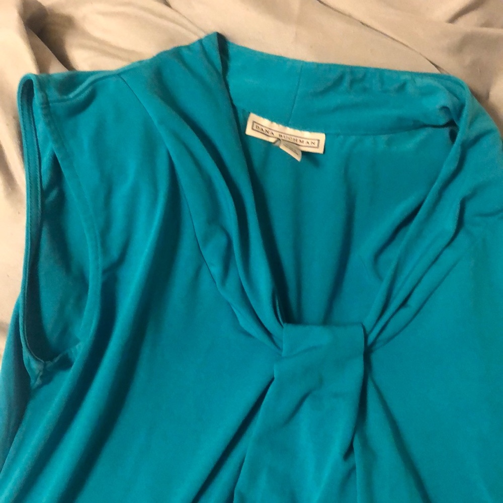 Turquoise sleeveless shirt - Picture 2 of 2